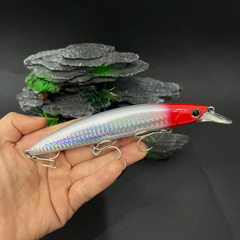 26g 130mm Floating Minnow Fishing Lures Long Cast Wobblers Artificial Hard Baits Trolling Saltwater Bass Trout Lures Equipment