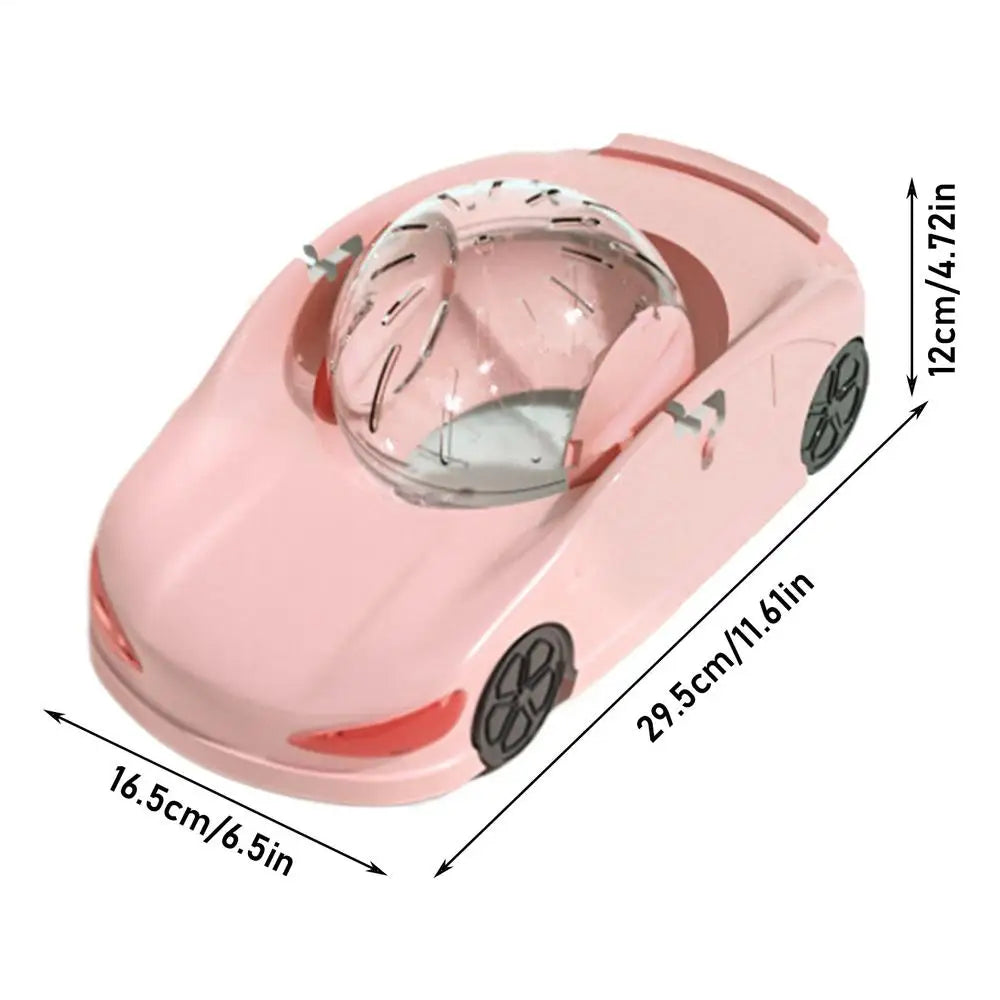 Hamster Running Ball Car Toy Small Pet Toy Funny Creative Small Pet Running Ball Exercise Wheel for Hamsters Ferret Small Animal