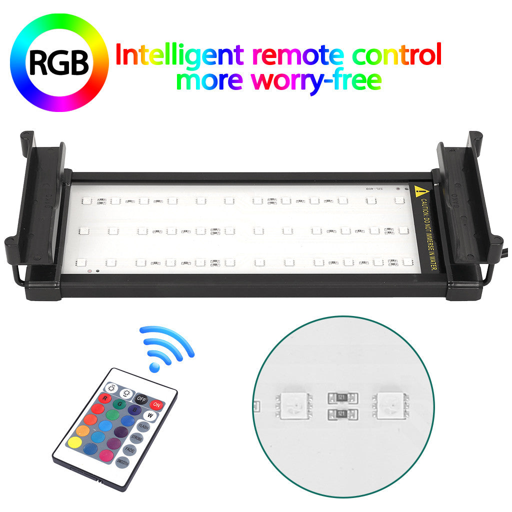 Aquarium Hood Lighting Color Changing Remote Controlled Dimmable RGBW LED Light