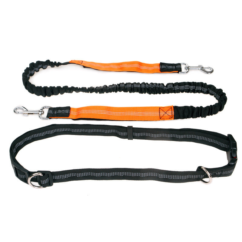 Sports Fitness Reflective Elastic Pet Running Traction Belt