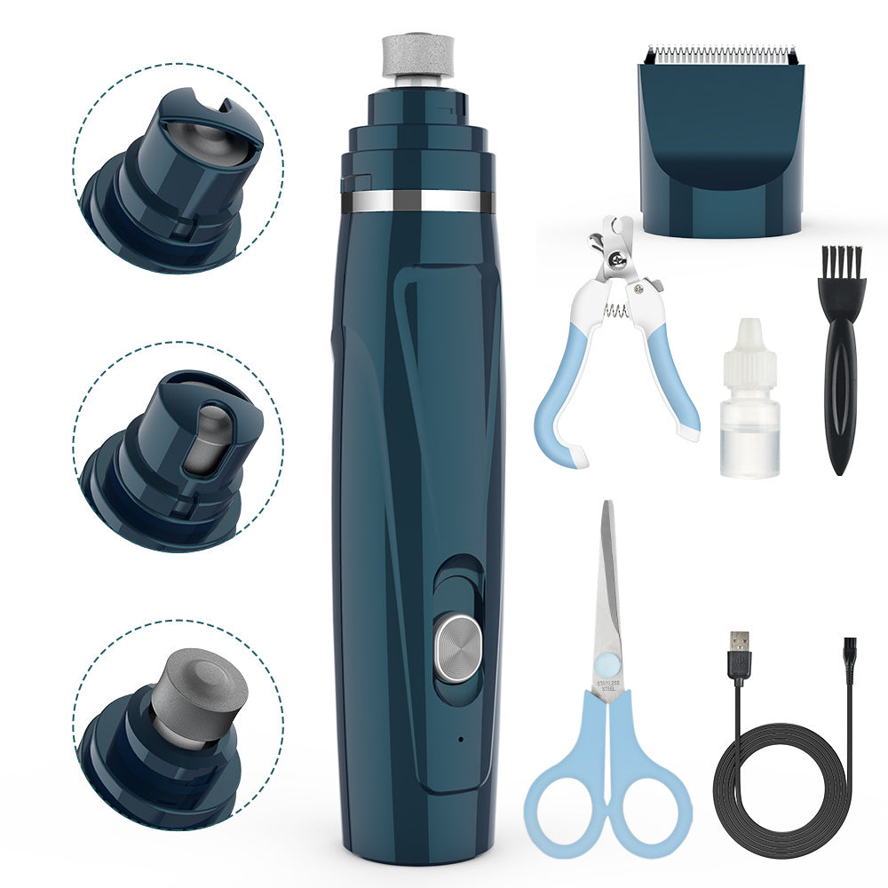 Pet Automatic Nail Polisher Electric Nail Polisher Dog Cat 2-In-1 Nail Scissors
