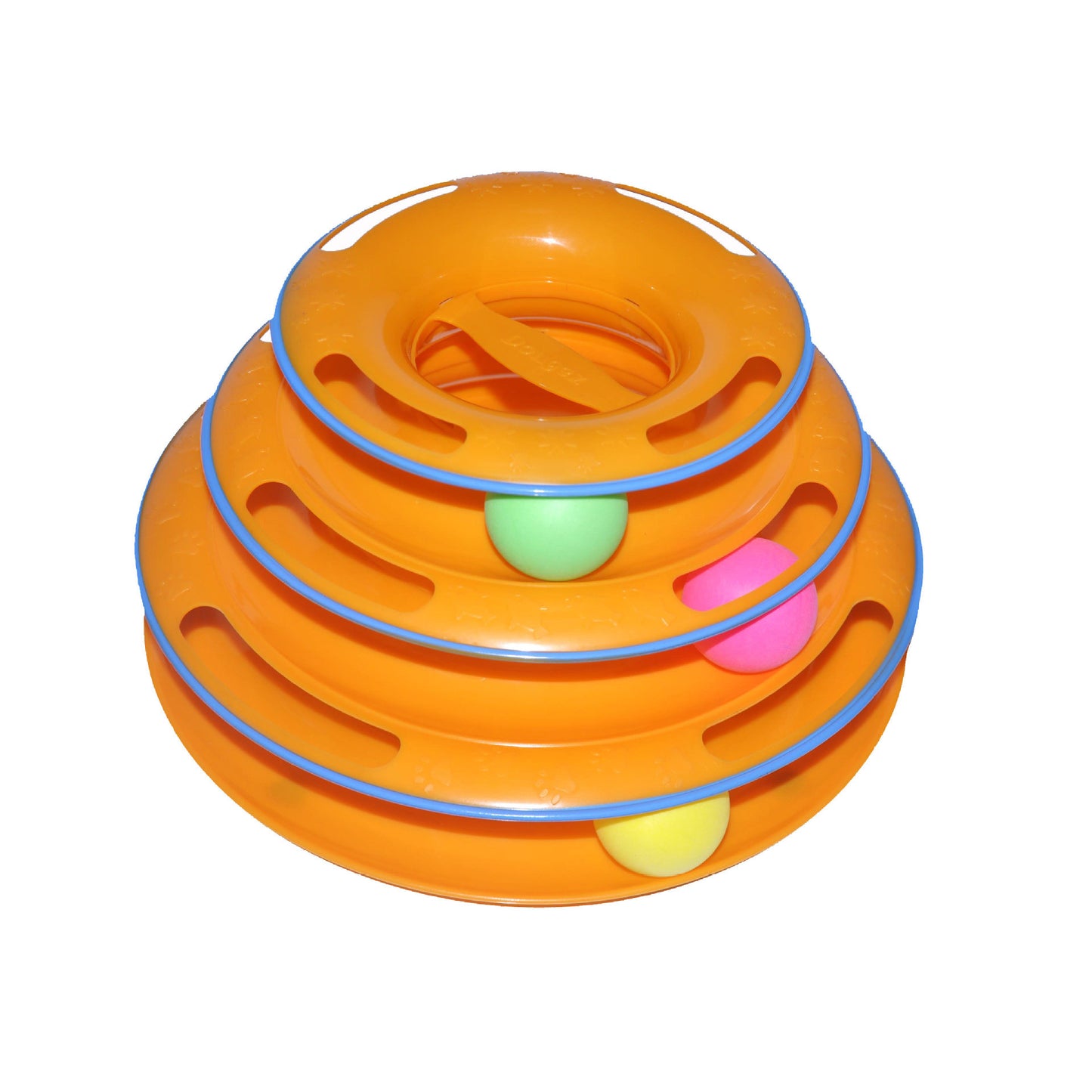 Spray-painted cat three-layer play plate