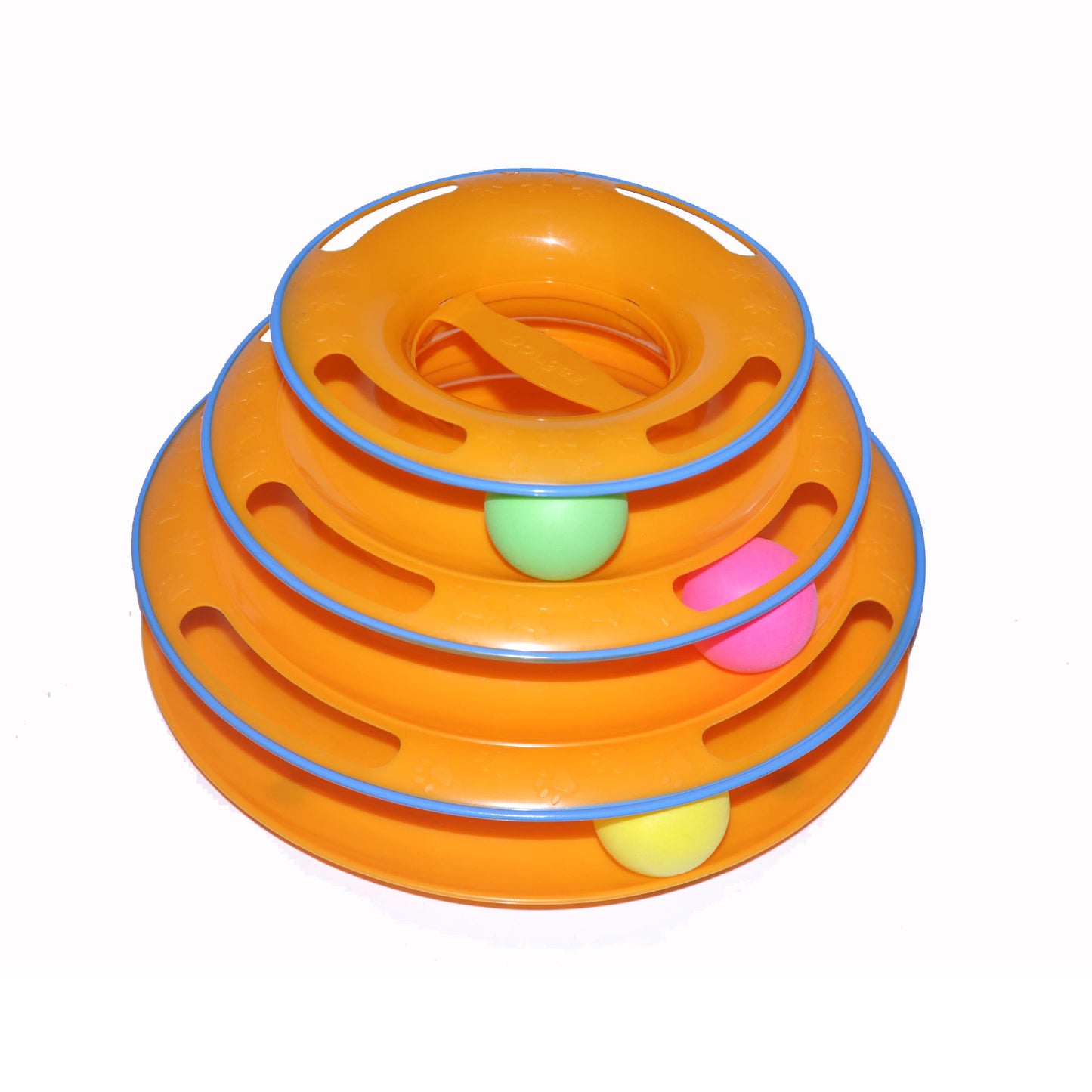 Spray-painted cat three-layer play plate