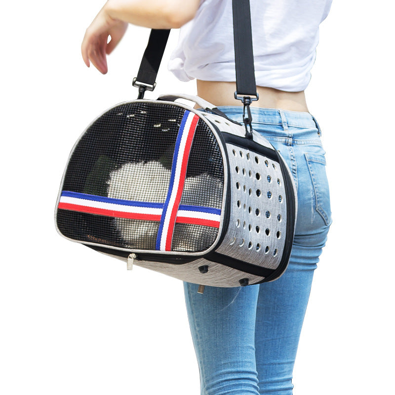 Perforated portable pet bag