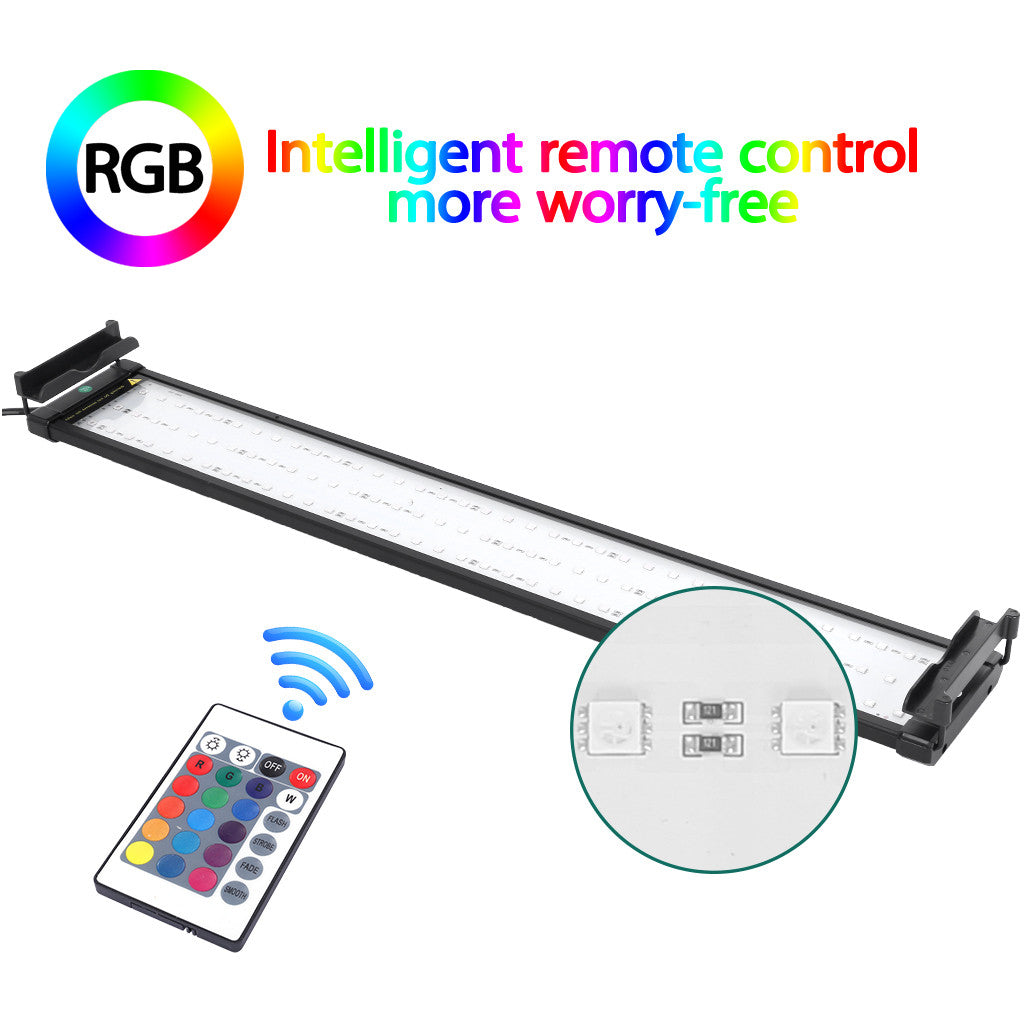 Aquarium Hood Lighting Color Changing Remote Controlled Dimmable RGBW LED Light