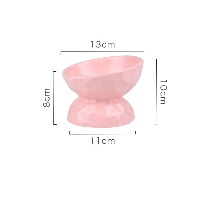 Ceramic Cat Bowl With High Feet To Protect Cervical Vertebrae Pets