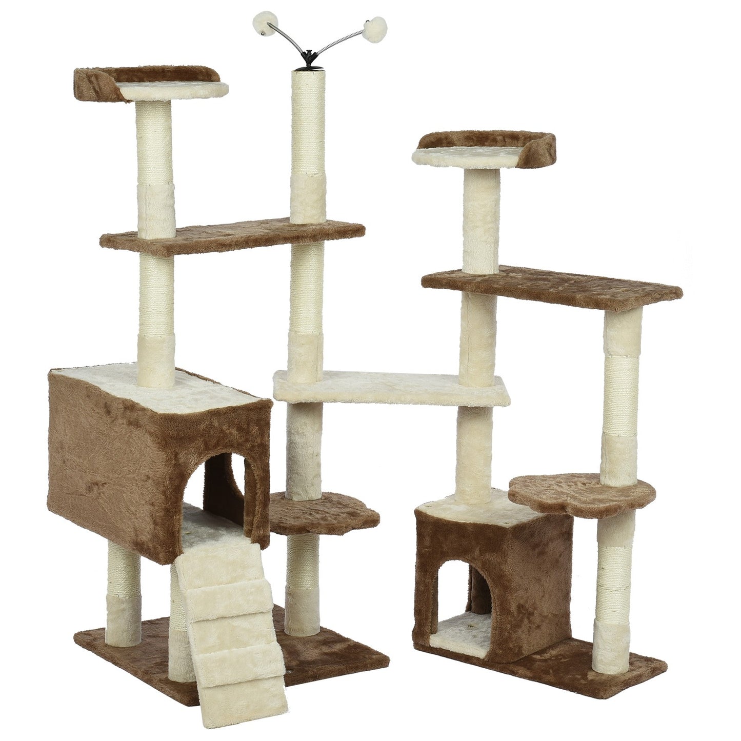 Cat Tower Kittens Pet Play House Cat Activity Tree Condo Scratching Sisal Post