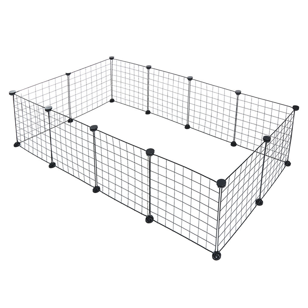 Metal Pet Playpen Dog Kennel Pets Fence Exercise Cage 12 Panels US Stock