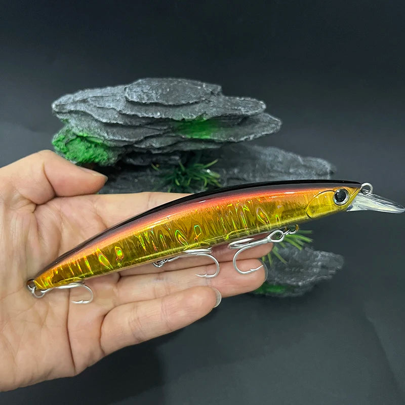 26g 130mm Floating Minnow Fishing Lures Long Cast Wobblers Artificial Hard Baits Trolling Saltwater Bass Trout Lures Equipment