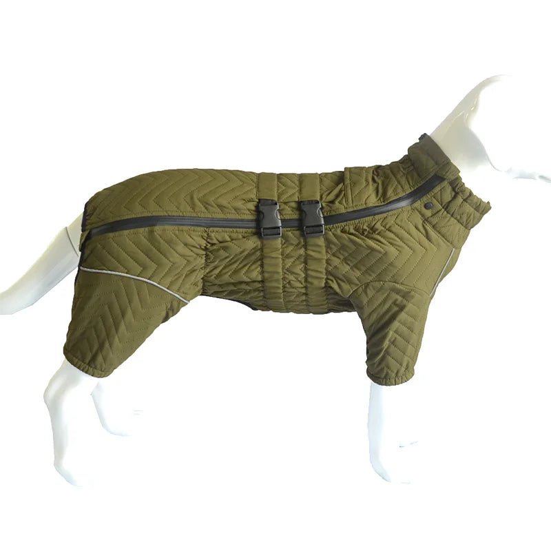 Dog Waterproof Cotton-padded Coat Pet Warm Jacket Windproof Thicken 4 Legs Dog Puppy Winter Greyhound Corgi Chihuahua