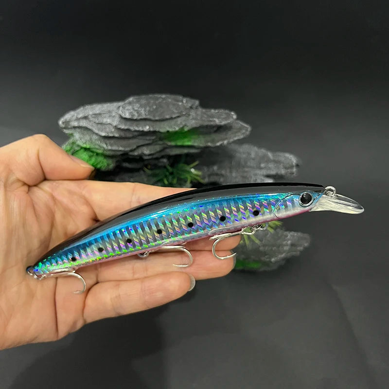 26g 130mm Floating Minnow Fishing Lures Long Cast Wobblers Artificial Hard Baits Trolling Saltwater Bass Trout Lures Equipment