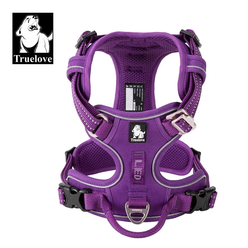 Truelove Pet Reflective Nylon Dog Harness  No Pull Vest Soft Adjustable Medium And Large Dog Undershirt Walking Running TLH56512