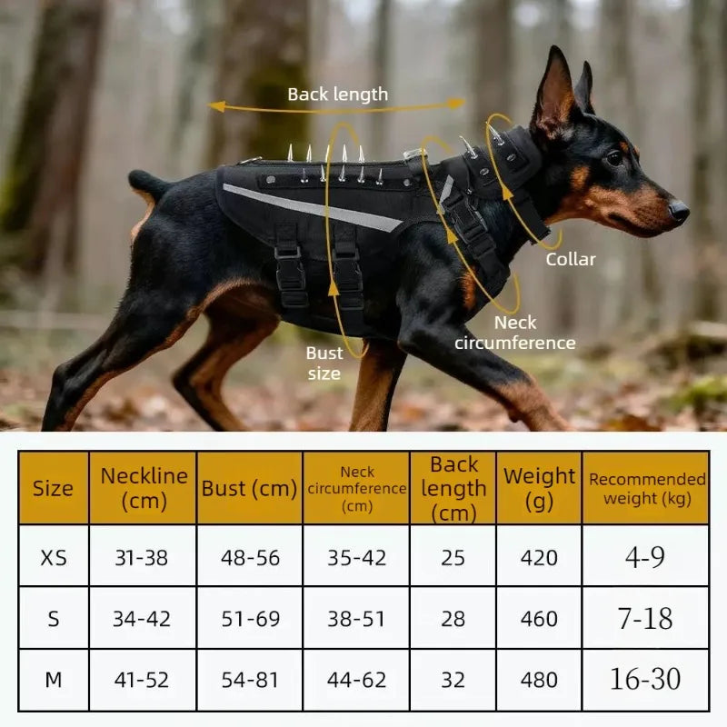 Small Dog Anti-bite Clothes Outdoor Anti Bite Armor Protection Small Dog Reflective Rivet Clothing Dogs Adjustable Safe Pet Vest