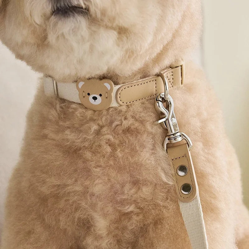 Beige Small Dog Harness And Leash Set Pet Harness Vest Pet Dog Leash For Small Dogs Outdoor Walking Pet Supplies
