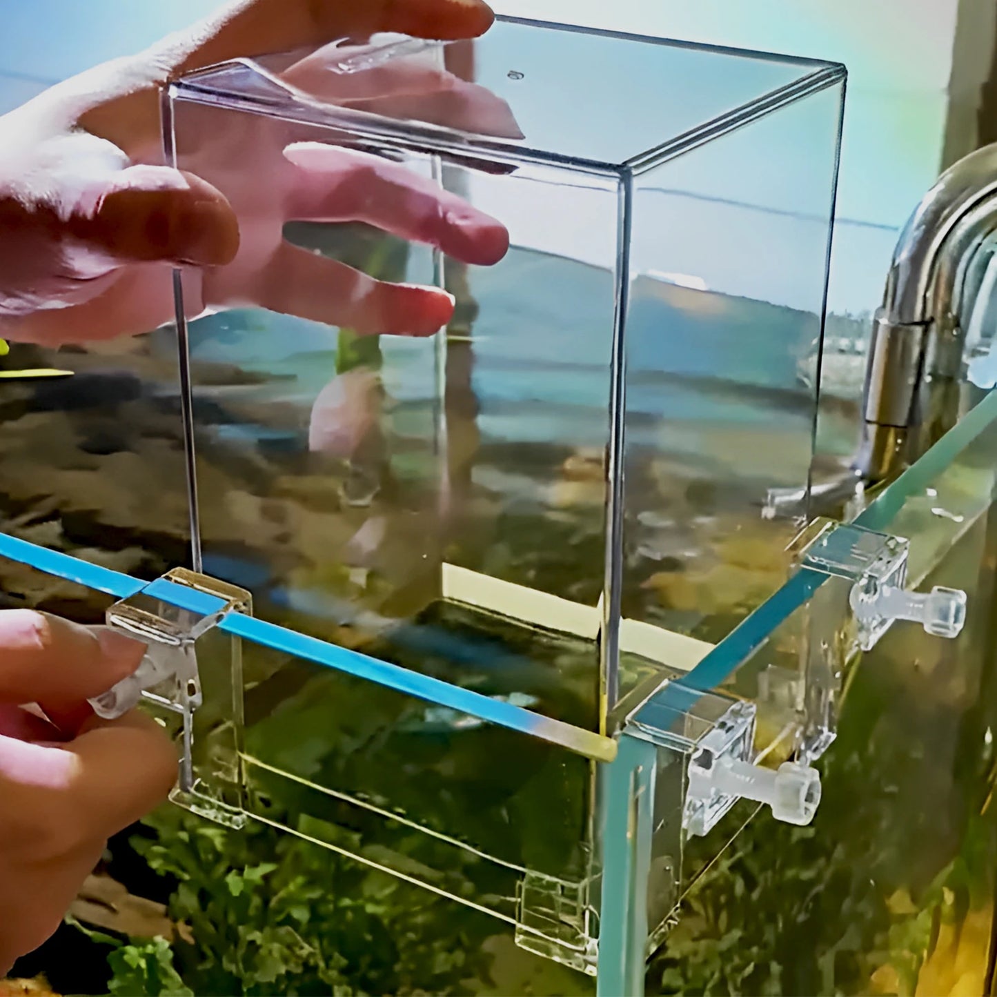 Fish Elevator Water Auto-Refill Negative Pressure Suspended Fish Tank Aquarium Decoration Increase Pets Fish Activity Area