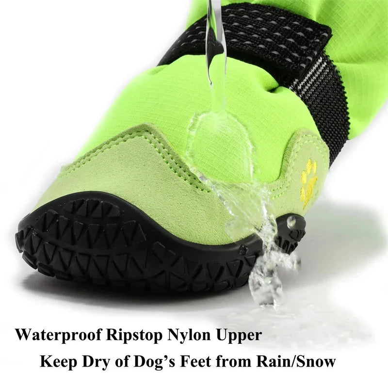 Outdoor Walking Big Dog Shoes Foot Protectors for Snow/ Rain Boots Non Slip Waterproof Winter Boots for Medium Extra Large Dogs