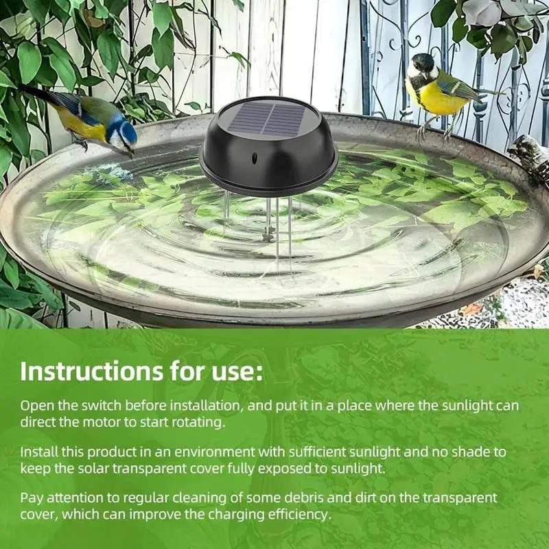 Solar Bird Bath Bubbler Solar Powered Bird Bath Water Mixer Backyard Decoration With Bracket Pond Bubbler Decorative Basin