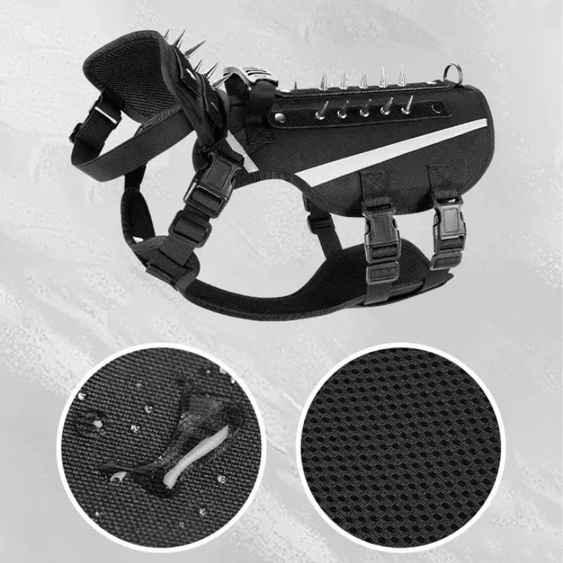 Small Dog Anti-bite Clothes Outdoor Anti Bite Armor Protection Small Dog Reflective Rivet Clothing Dogs Adjustable Safe Pet Vest