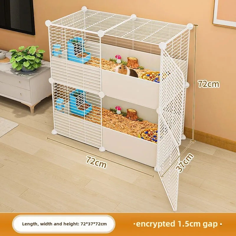 Hamster Cage Home Luxury Large Space Suitable for Multiple Pets Indoor Durability Free Landscaping Small Animal Products