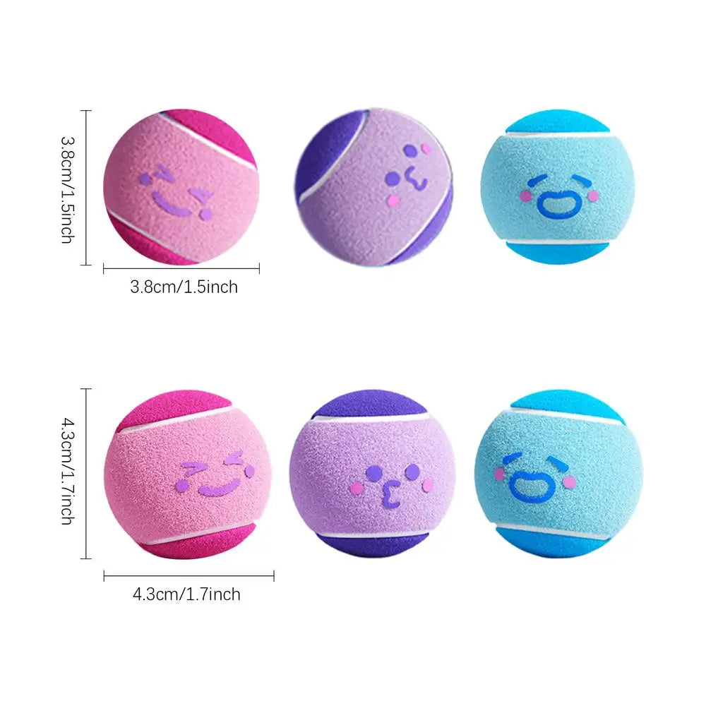 Tennis Balls for Dogs 6 Pieces Small Pet Exercise Fetch Toys Squeaky Dog Balls for Puppy Playful Outdoor Backyard Park Garden
