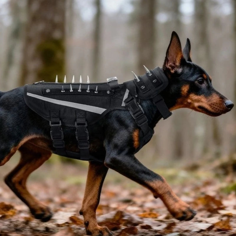 Small Dog Anti-bite Clothes Outdoor Anti Bite Armor Protection Small Dog Reflective Rivet Clothing Dogs Adjustable Safe Pet Vest