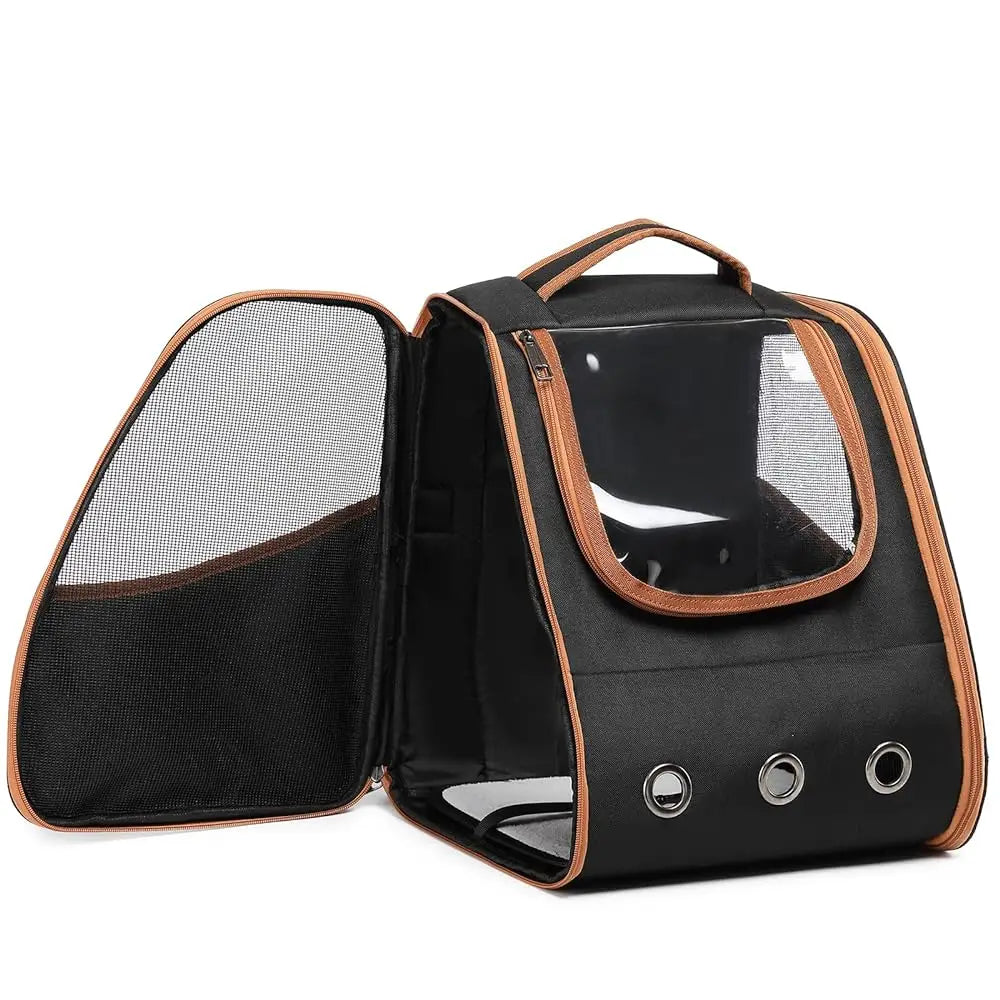 Kono Cat Backpack Foldable Lightweight Stable Pet Backpack for Cats & dogs Side & Upper Openings