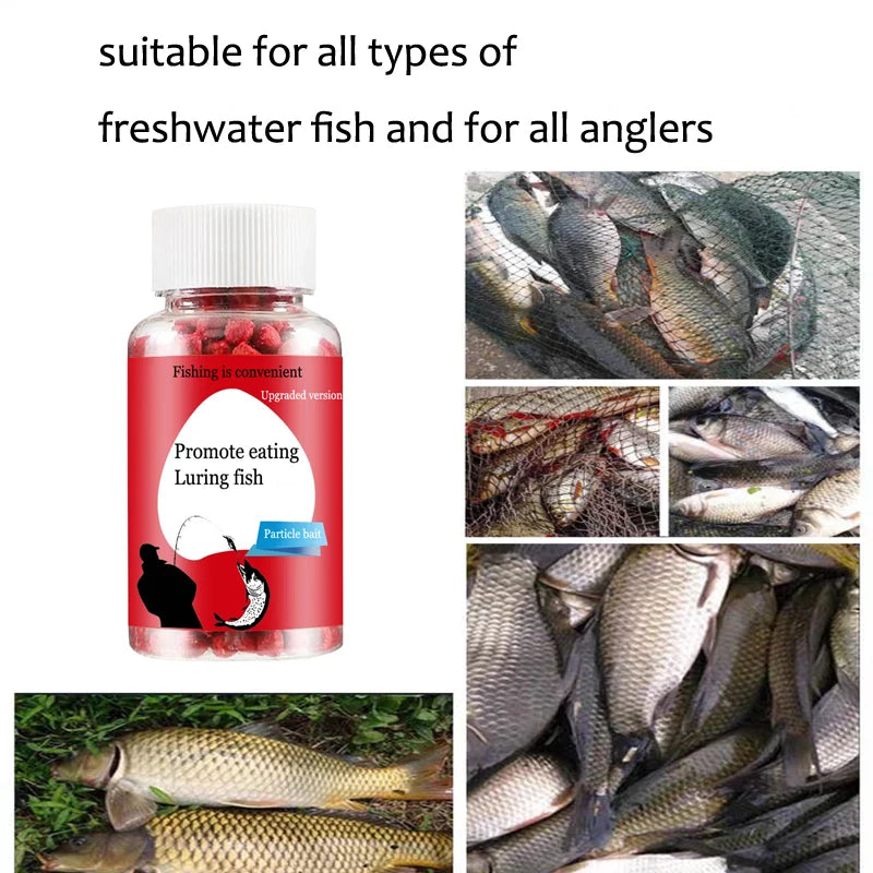 fish foodUniversal concentrated bait, red fragrant fish food granules,outdoor fishing accessories、Fishing bait、Shrimp clipper