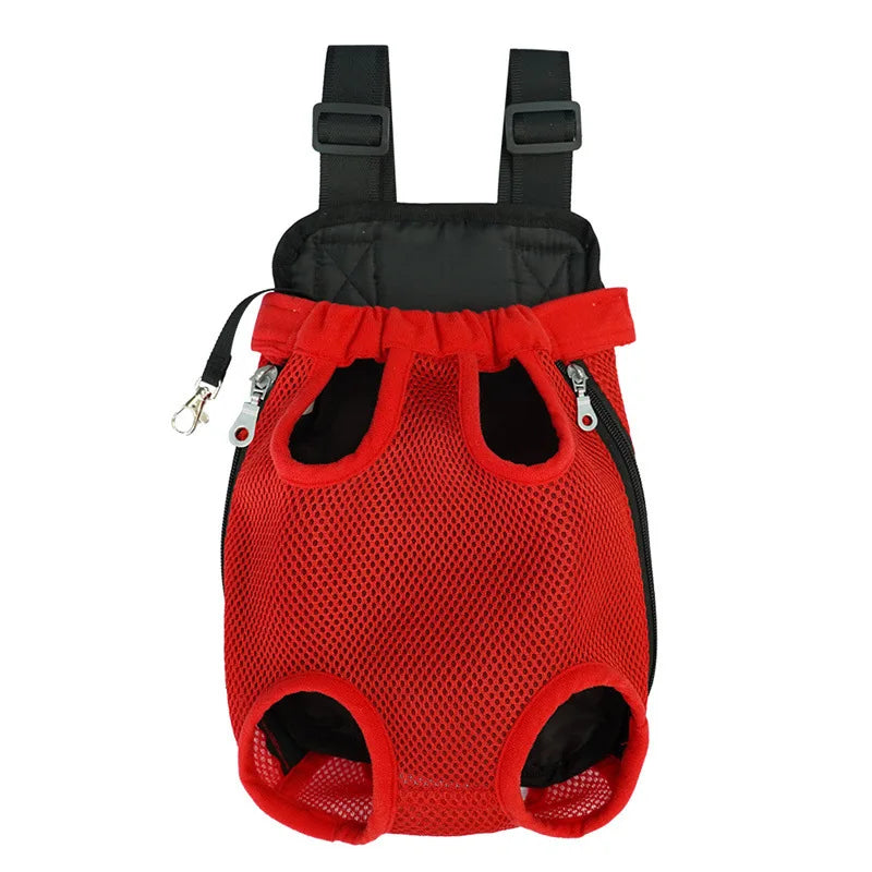 Pet Outdoor Backpack Dog carriers backpack on the chest Portable breathable folding backpack with mesh dog walking chest bag