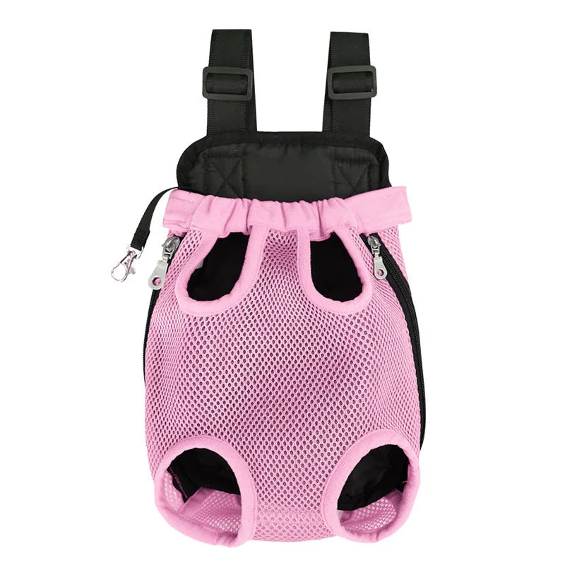 Pet Outdoor Backpack Dog carriers backpack on the chest Portable breathable folding backpack with mesh dog walking chest bag