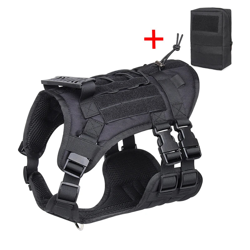 Big Dog Tactics Training Vest Harness Multi Functional Nylon Dog Adjustable Comfortable Control Dog Chest Harness Pet Supplies