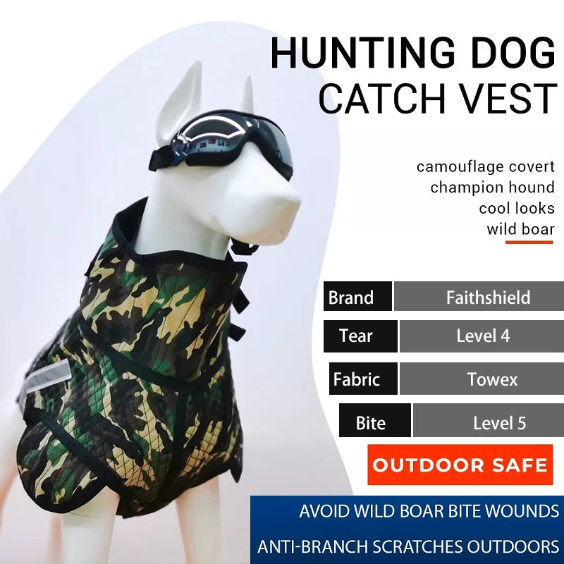 Hunting Dog Catch Vest, Wild Boar, Outside Pig Hunting Clothes, Hog Cut Gear, Collar Protection