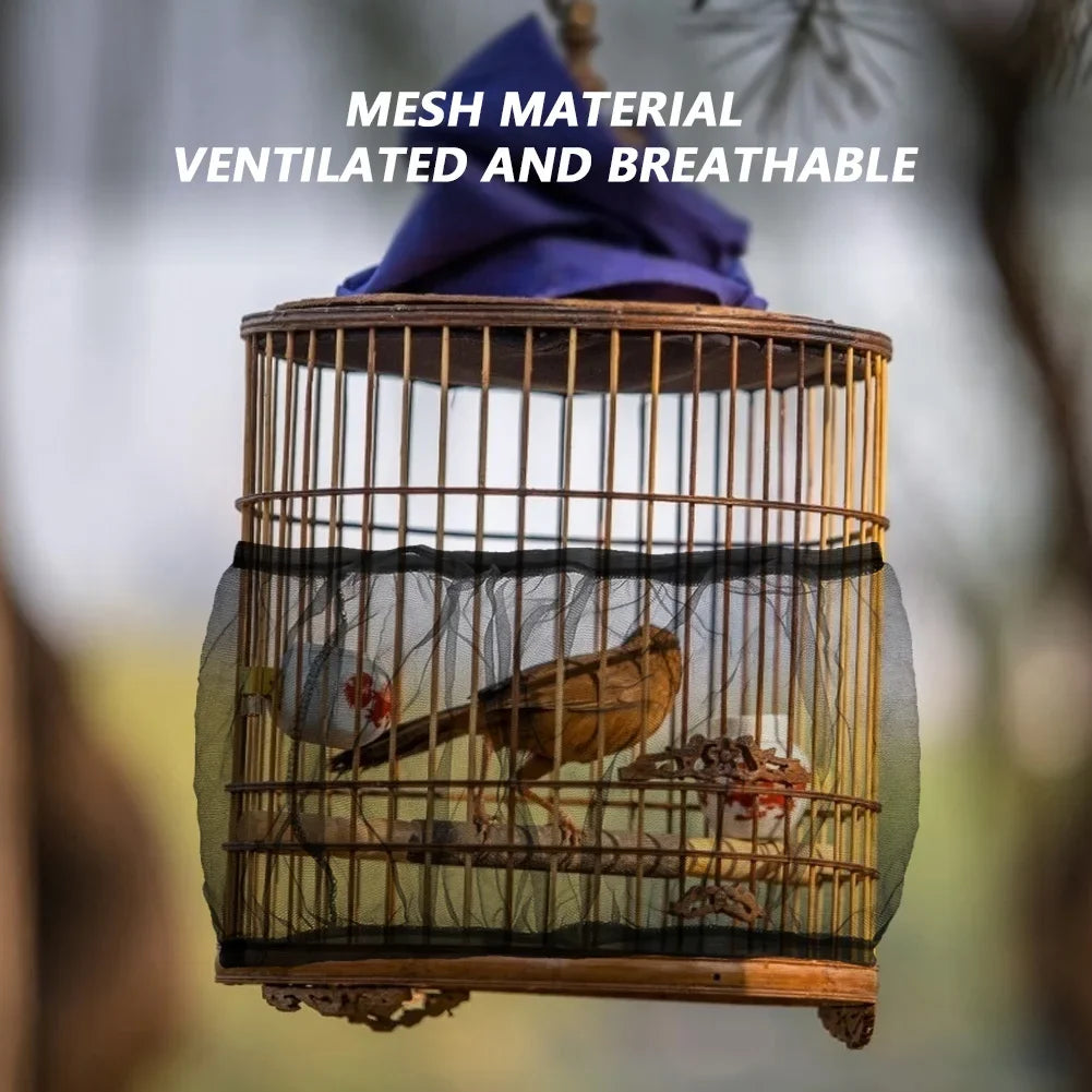 Mesh Bird Cage Cover Nylon Dustproof Birdcage Parrot Cage Net Pet Accessories Airy Mesh Parrot Bird Cage Net s/m/l