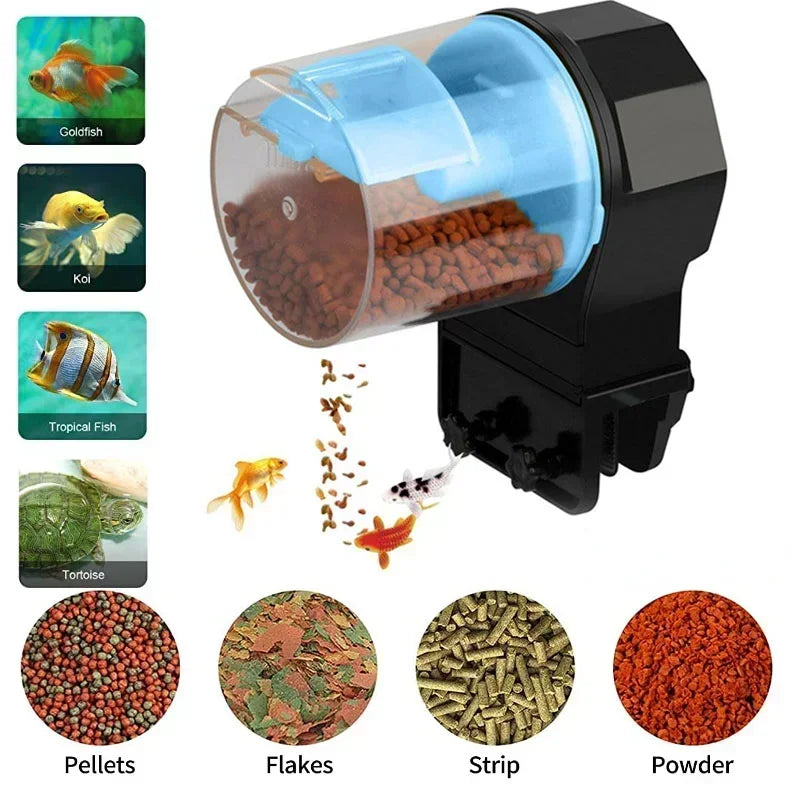 Fish Tank Feeder Automatic Fish Tank Goldfish Feeder Aquarium Reliable Intelligent Timed Large Capacity Automatic Fish Feeder
