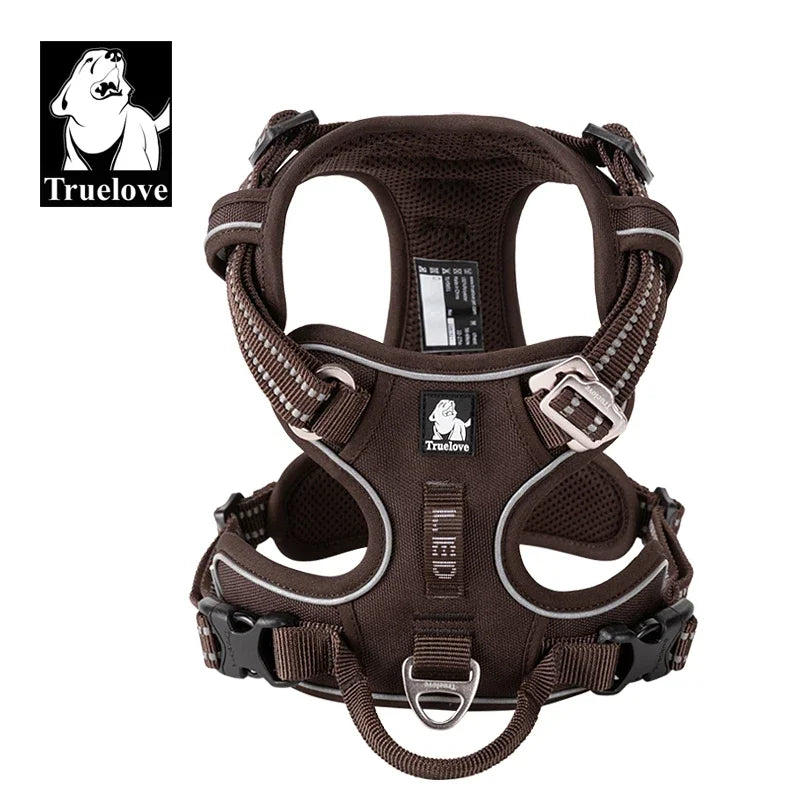 Truelove Pet Reflective Nylon Dog Harness  No Pull Vest Soft Adjustable Medium And Large Dog Undershirt Walking Running TLH56512