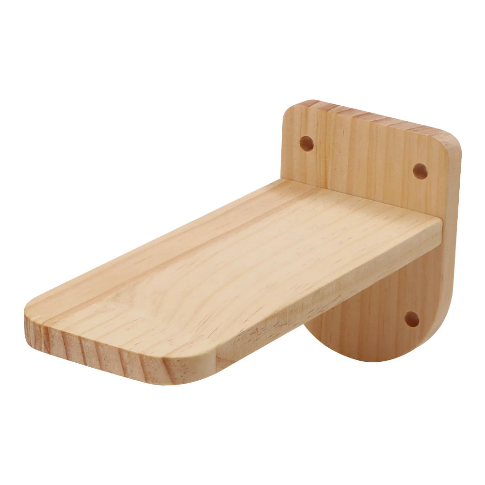 3/4Pcs Corner Hammock with Steps Set Wall Mounted Cat Tree Climbing Shelf For Indoor Cats Wooden Hanging Sleeping Bed Furniture