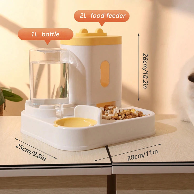 Hot cat bowl Pet food set Dog dog Cat Standing rabbit ear feeder Water feeder Pet food set pet supplies
