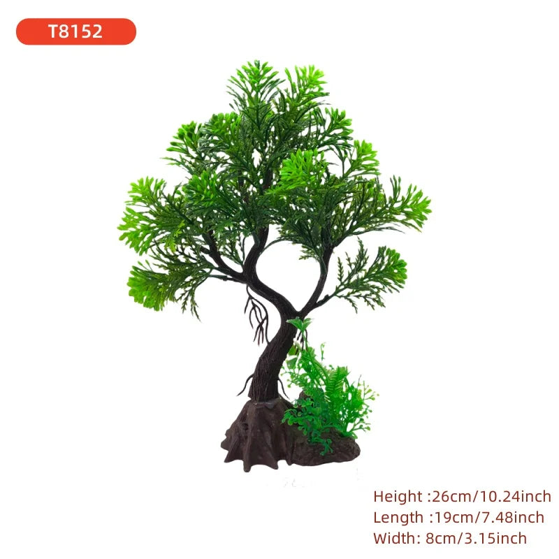 Fish Tank DIY  Artificial Aquarium Decor Plants tree Ornament Aquatic Plant Grass Decoration Accessories 26cm/10.24inch