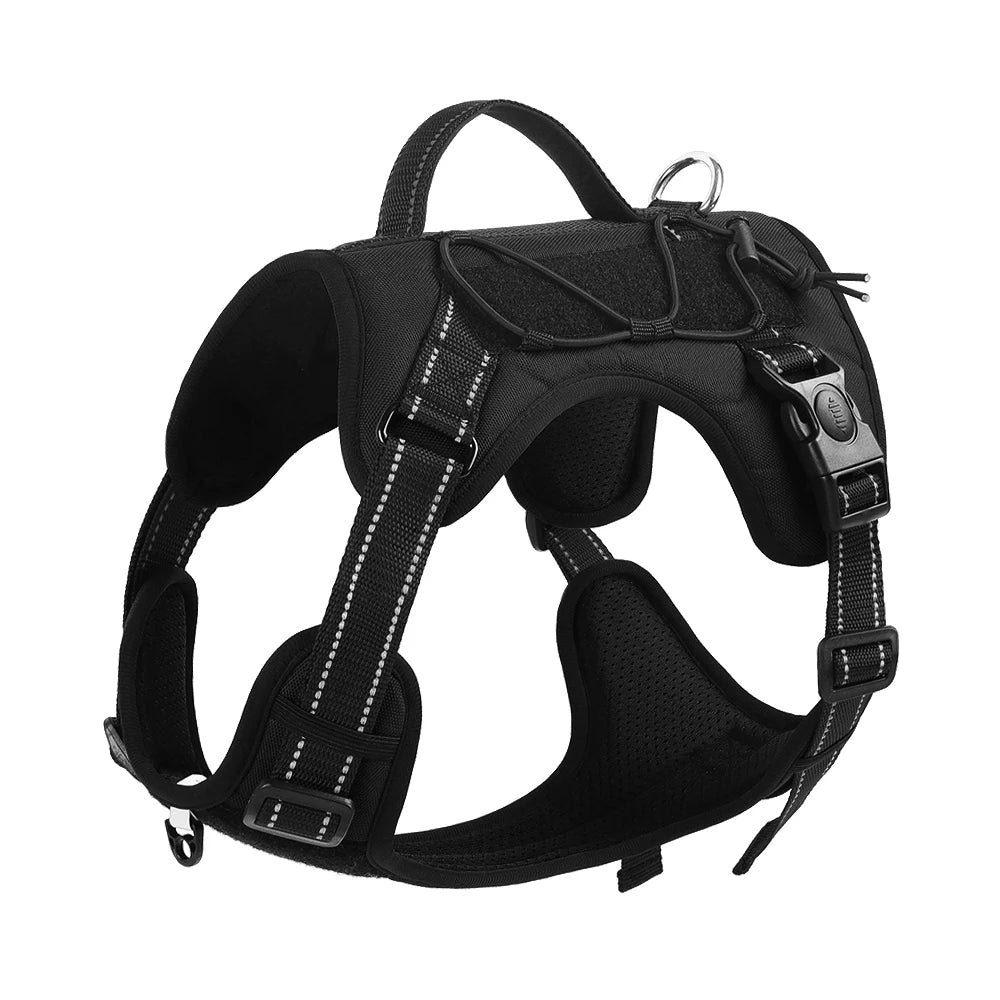 Pet chest harness Vest reflective dog leash Explosion-proof Impact Tactics Chest Harness Large dog chest harness