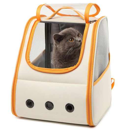 Kono Cat Backpack Foldable Lightweight Stable Pet Backpack for Cats & dogs Side & Upper Openings