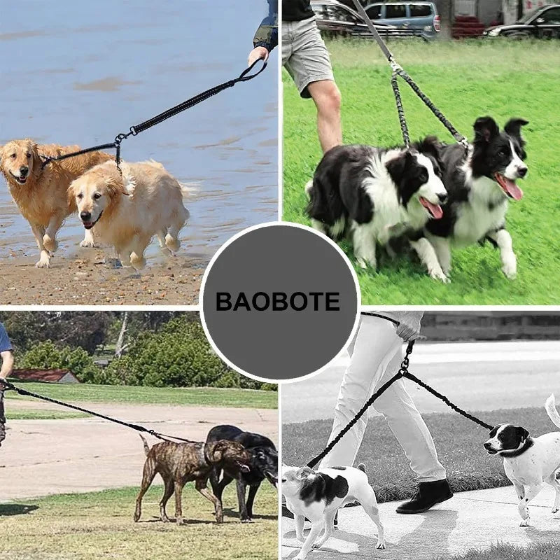 Dog Leash, Double-headed Dog Rope, Shock-absorbing Elastic Rope, Explosion-proof Dog Chain, Dog Walking Rope, Pet Supplies