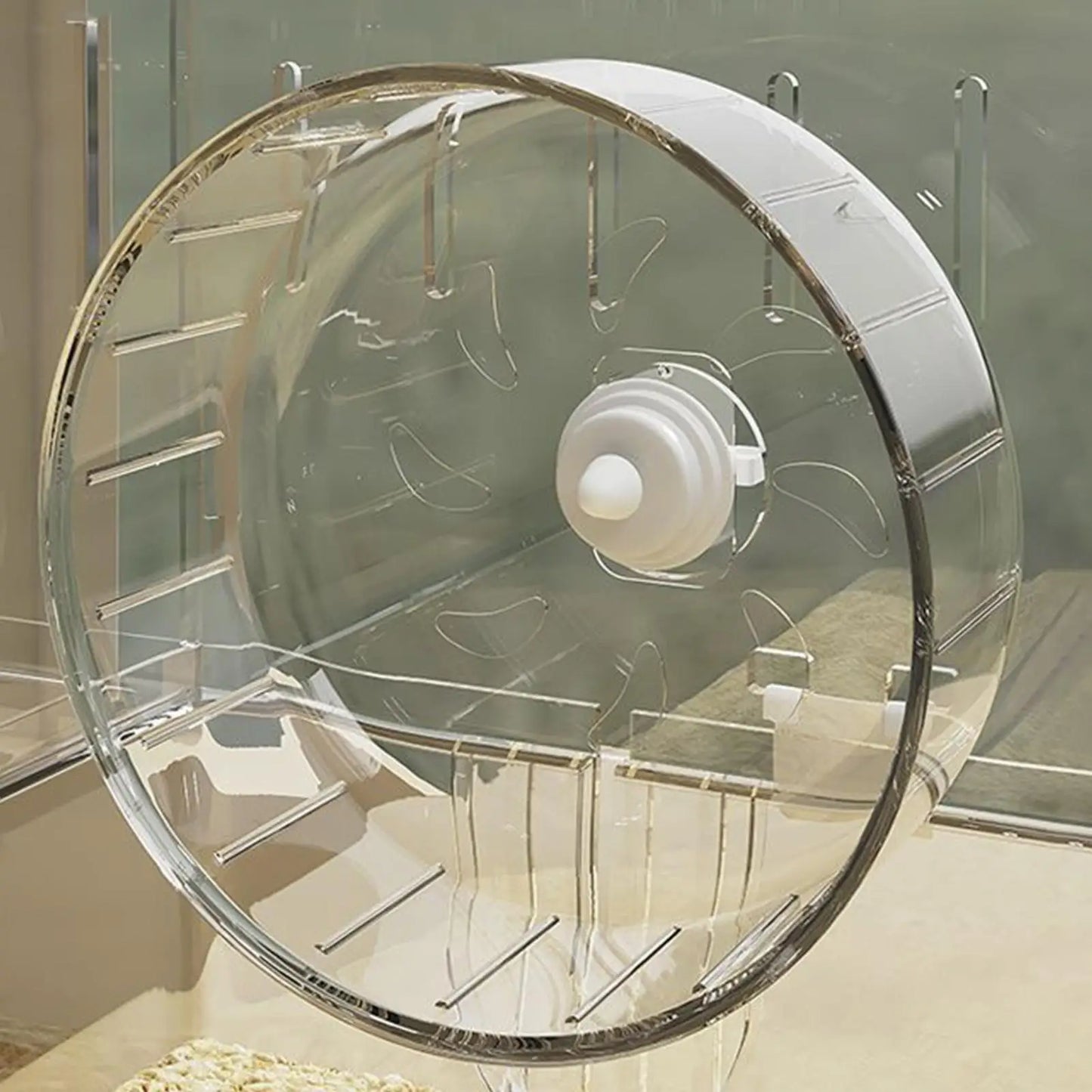Hamster Habitat Acrylic Exercise Wheel Storage Habitat Cage for Hamster for Bedding Small Animals Enthusiast Home Pet Travel