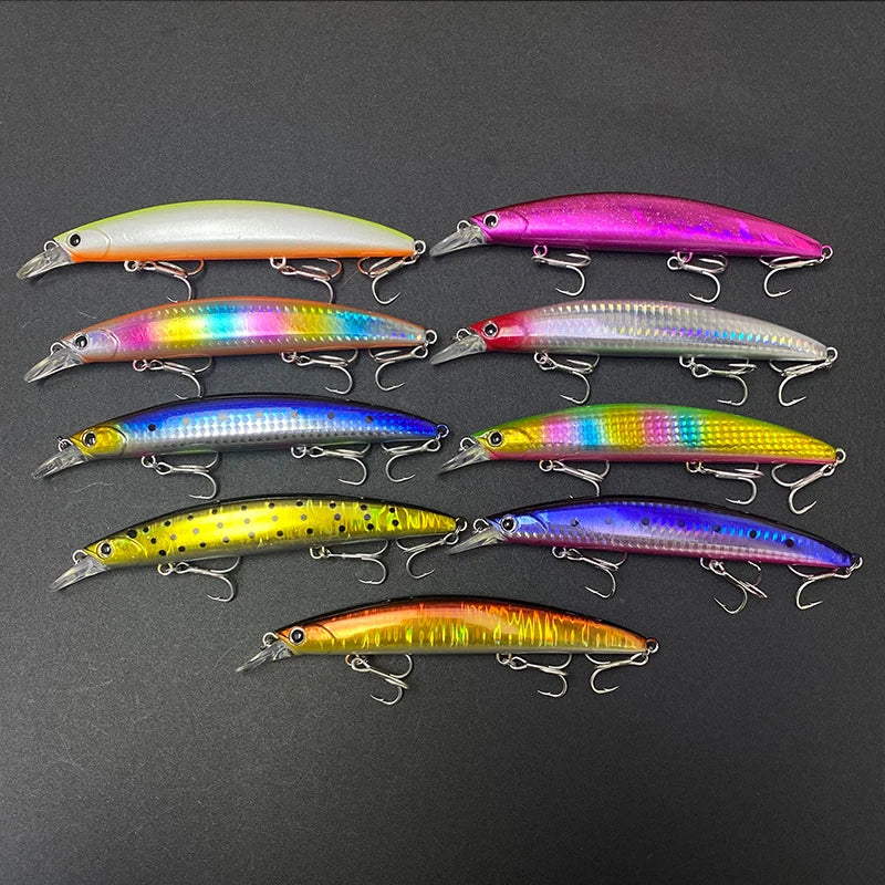 26g 130mm Floating Minnow Fishing Lures Long Cast Wobblers Artificial Hard Baits Trolling Saltwater Bass Trout Lures Equipment