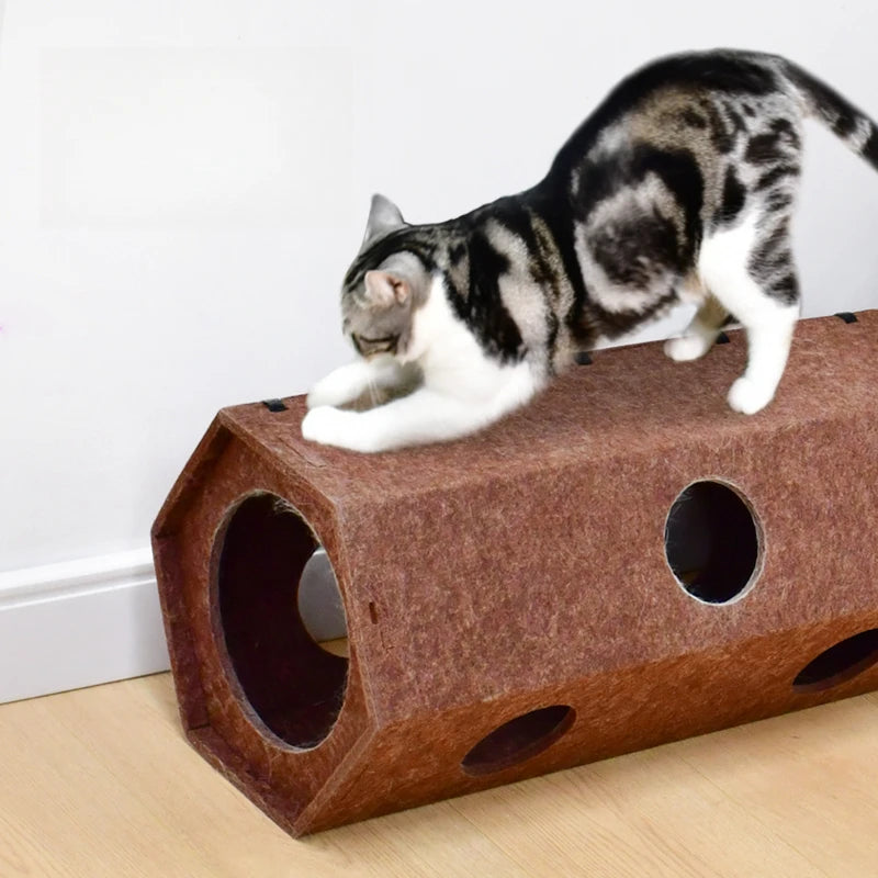 Pet Cat Tunnel Tube Toys foldable Tunnels for Indoor Cats Kitten Play Tube Suitable for all four seasons