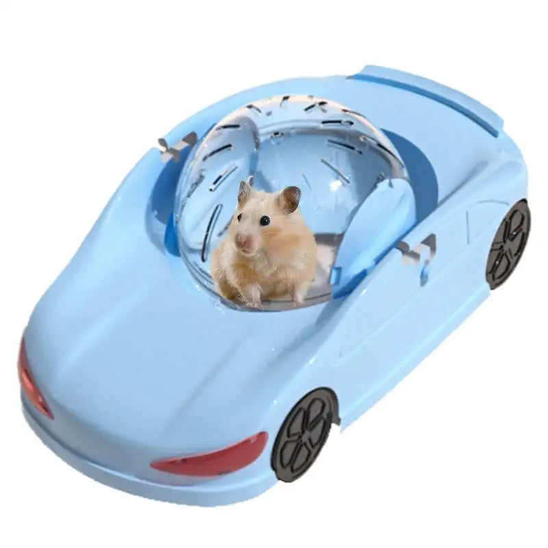 Hamster Running Ball Car Toy Small Pet Toy Funny Creative Small Pet Running Ball Exercise Wheel for Hamsters Ferret Small Animal
