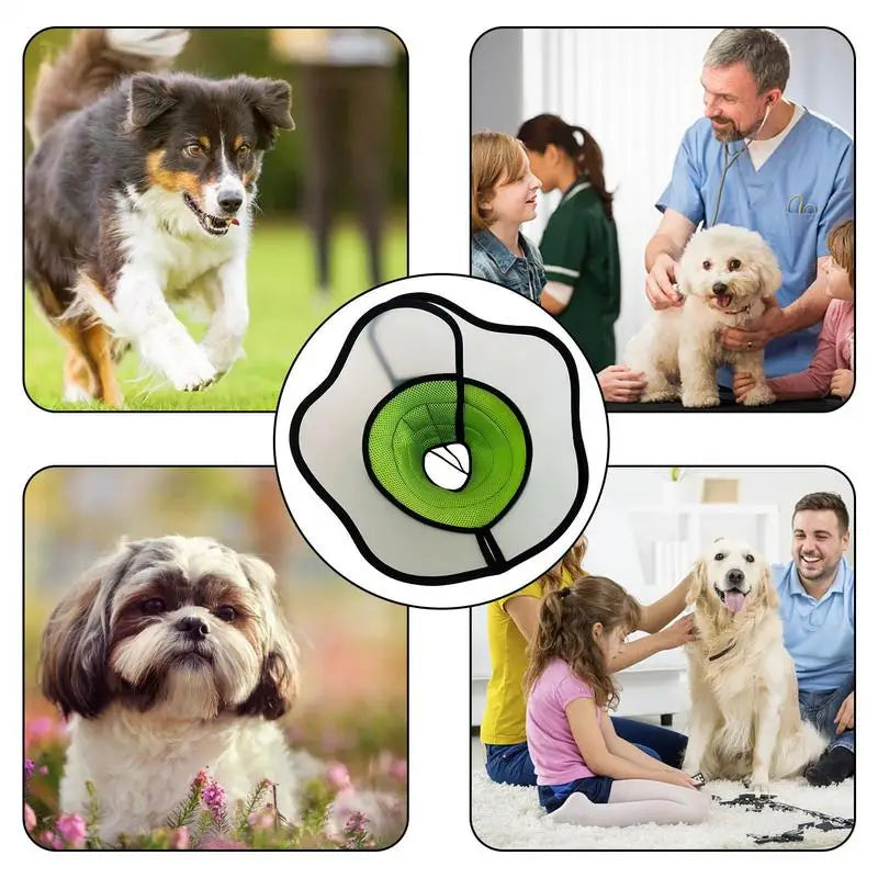 Pet Recovery Dog Cones Collar Cat Cones After Surgerys Adjustable Breathable Dog Cone Collar Soft Puppy Elizabethan E-Collar