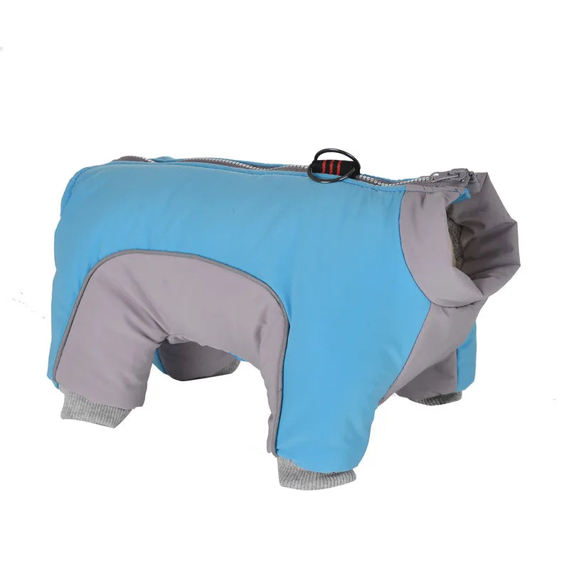 Pet Small Dog Winter Warm Clothes With D-ring Thick Fleece Lining Waterproof Windproof Jacket Puppy Chihuahua Solid Costume Coat