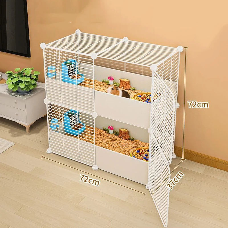 Hamster Cage Home Luxury Large Space Suitable for Multiple Pets Indoor Durability Free Landscaping Small Animal Products