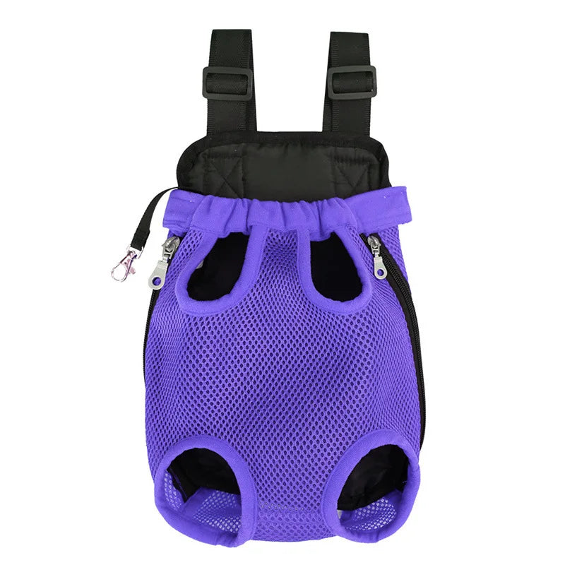 Pet Outdoor Backpack Dog carriers backpack on the chest Portable breathable folding backpack with mesh dog walking chest bag