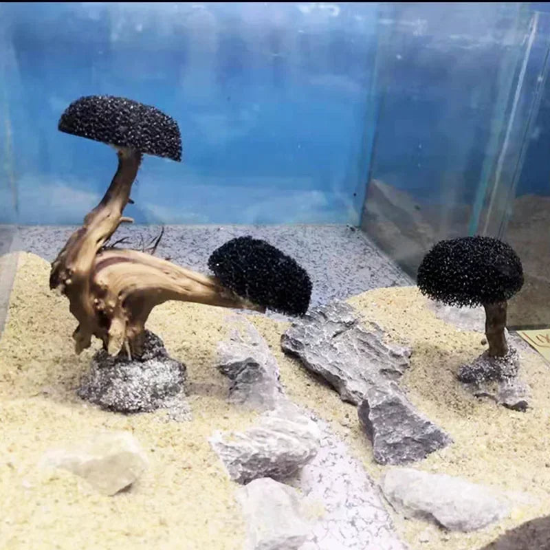 Fish Tank Plant Moss Tree Decoration Landscaping Wood Plant Root Driftwood Aquatic Grass Aquarium Accessories without Moss