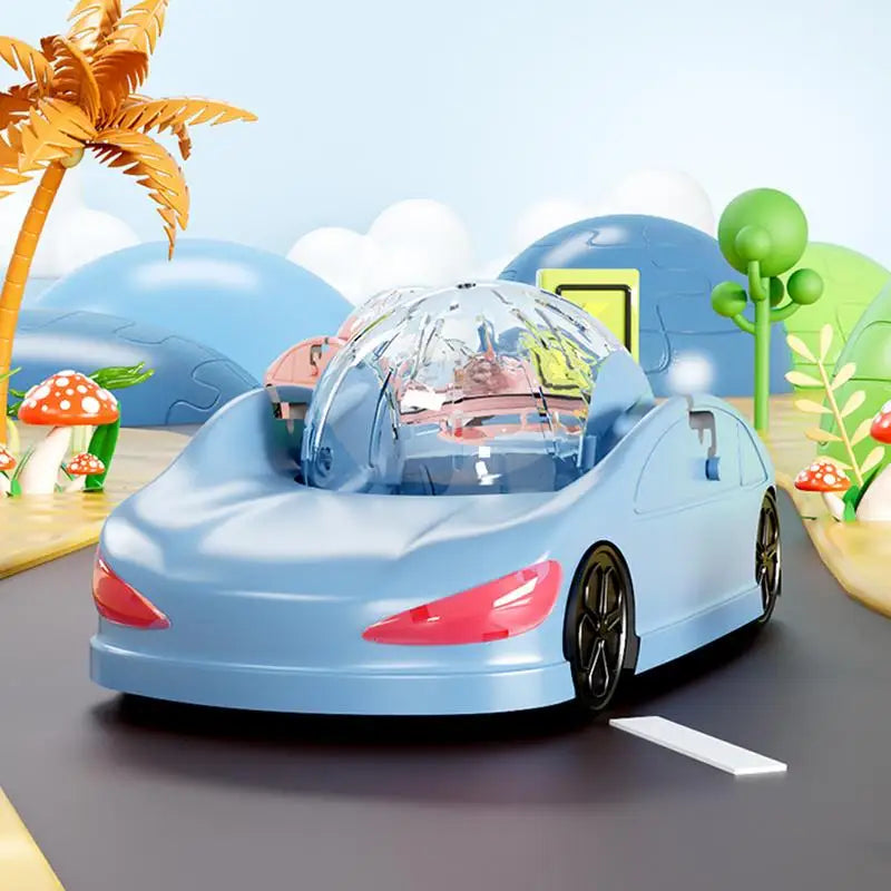 Hamster Running Ball Car Toy Small Pet Toy Funny Creative Small Pet Running Ball Exercise Wheel for Hamsters Ferret Small Animal